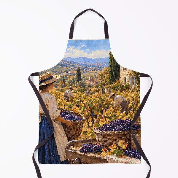 Item preview, Vendanges en Provence — Autumn Grape Harvest in the French Countryside-Upscaled Version designed and sold by Novel Works Studio.