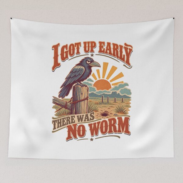 Item preview, I Got Up Early There Was No Worm designed and sold by LuveraxArt.