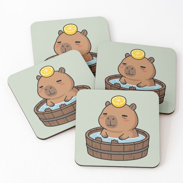 Item preview, Capybara Onsen Bath with Yuzu Citrus Gift designed and sold by Rocklights.
