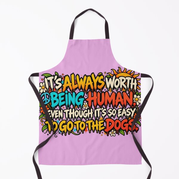 Item preview, Stay Human – Colorful Retro Flower Power Quote designed and sold by JanRizz.