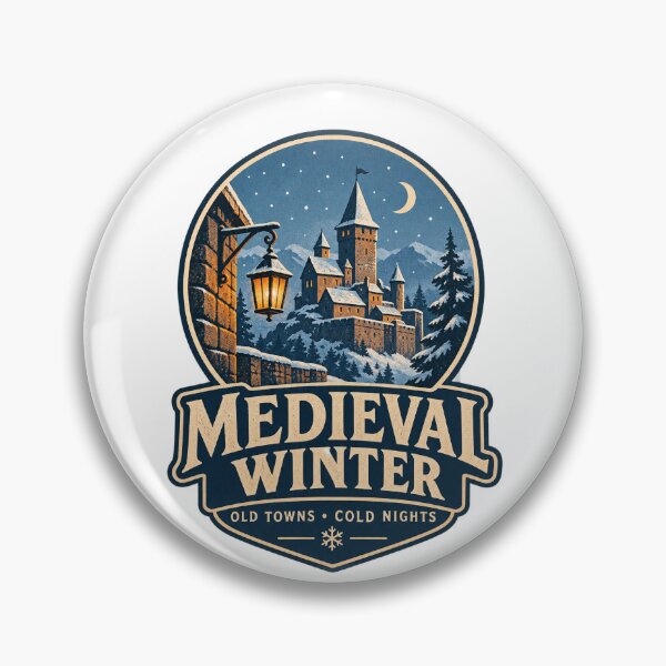Item preview, Medieval Winter Old Town Vintage European Castle Snow Travel Design designed and sold by youcefben48.