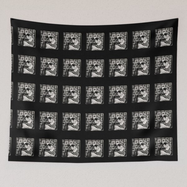 Item preview, Cool English Bulldog Wearing Sunglasses and Bandana Modern Vintage Portrait designed and sold by HYPNK.
