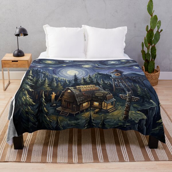 Item preview, Gravity Falls Starry Night Fantasy Landscape designed and sold by Bad-Decisions-Designs.