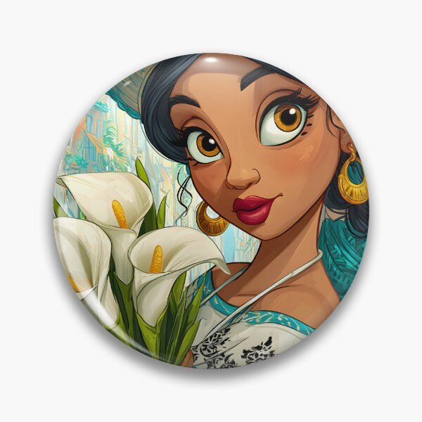 Item preview, Charming Young Woman with Flowers and a Hat designed and sold by Artessie.