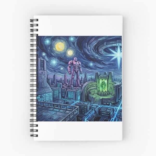 Item preview, Hala Starry Night Sci Fi Landscape designed and sold by Bad-Decisions-Designs.