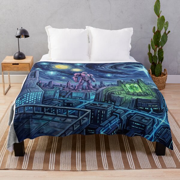 Item preview, Hala Starry Night Sci Fi Landscape designed and sold by Bad-Decisions-Designs.