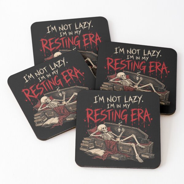 Item preview, I'm Not Lazy I'm in My Resting Era Skeleton Halloween designed and sold by selvashop.