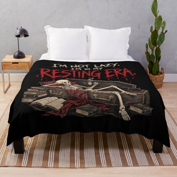 Item preview, I'm Not Lazy I'm in My Resting Era Skeleton Halloween designed and sold by selvashop.