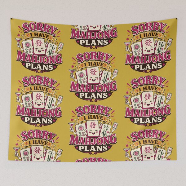 Item preview, Sorry I Have Mahjong Plans Funny Mahjong Quote Mah Jongg Humor designed and sold by NovaNookStudio.