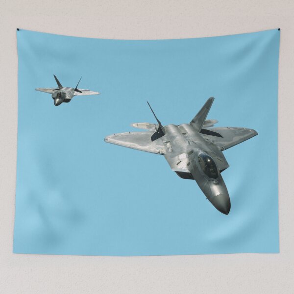 Item preview, F-22 Raptor 2-Ship Stealth Formation Frontal Vector Art designed and sold by AfterburnerLab.