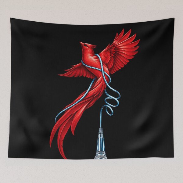 Item preview, Doja Cat Tour Ma Vie 2026 Red Phoenix Bird Microphone Cable Concert Tour designed and sold by Cuiroblinda.