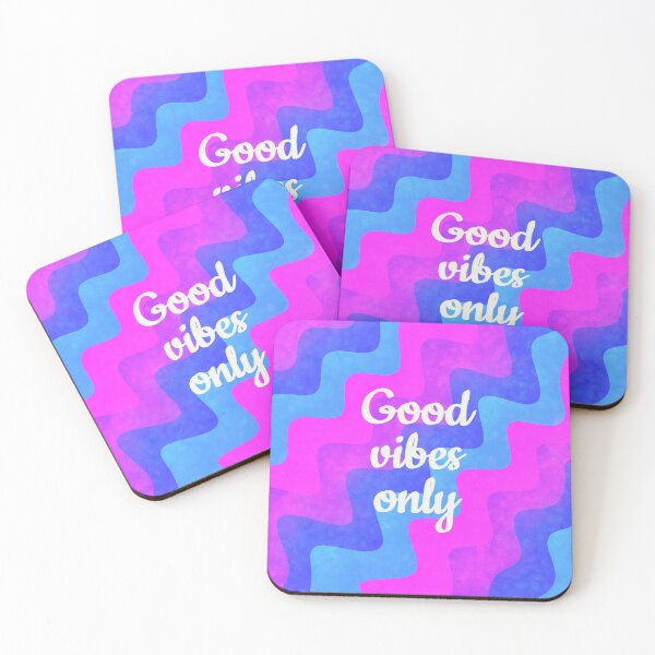 Item preview, Good vibes only retro blue designed and sold by Ana Gorozpe.