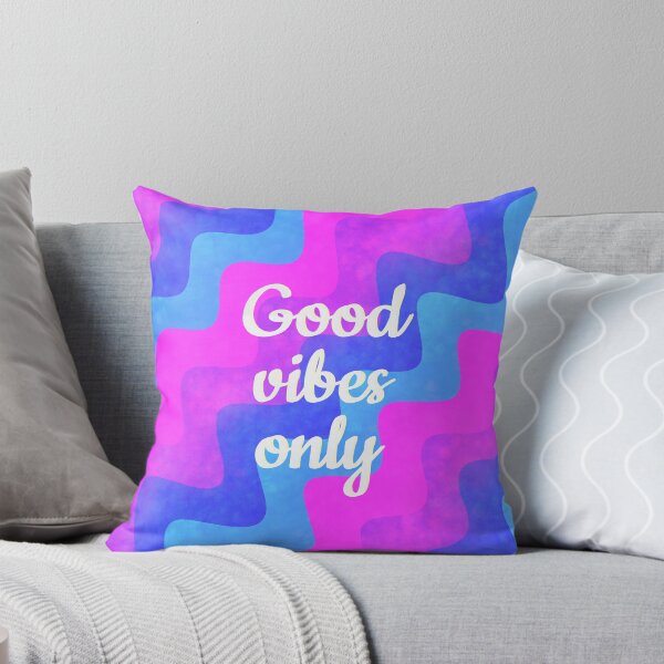 Item preview, Good vibes only retro blue designed and sold by Ana Gorozpe.
