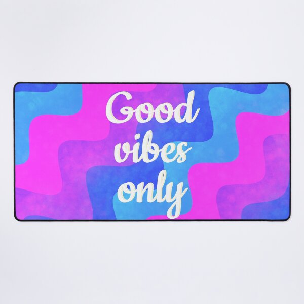 Item preview, Good vibes only retro blue designed and sold by Ana Gorozpe.