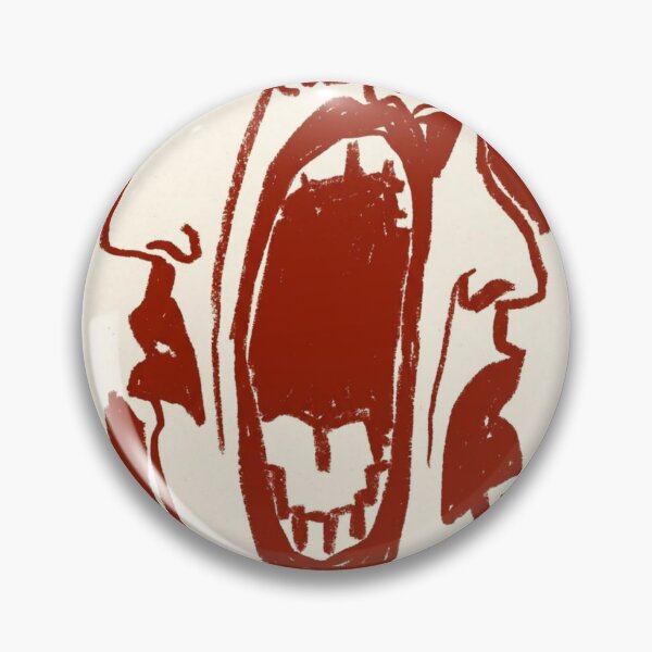 Artikelvorschau, Innerer Schrei – Expressionistisches Porträt in Rot und Creme entworfen und verkauft von kaizen x malena.
