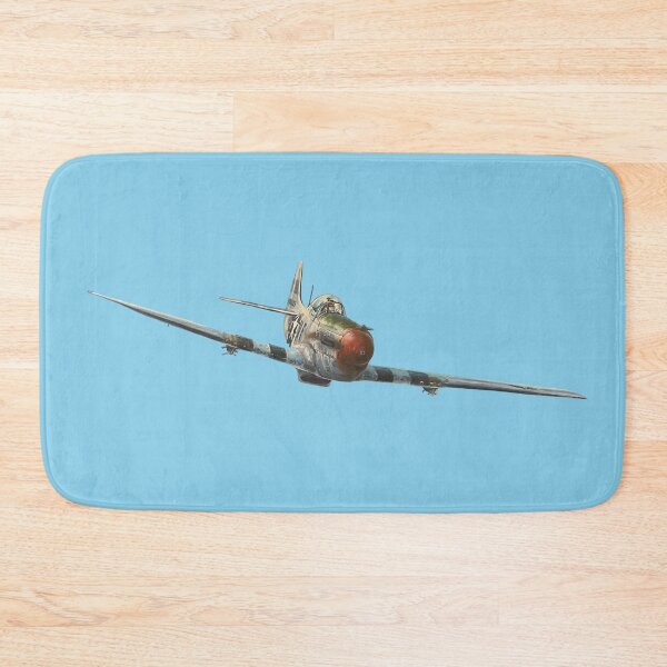 Item preview, P-51D Mustang Head-On Aerial View Warbird Vector Art designed and sold by AfterburnerLab.