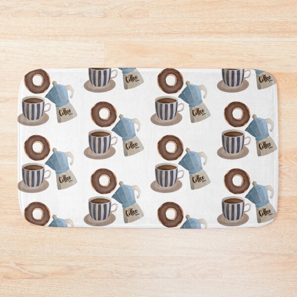 Item preview, Coffee Time Watercolor Italian Moka Espresso Set designed and sold by DigiBlossom.