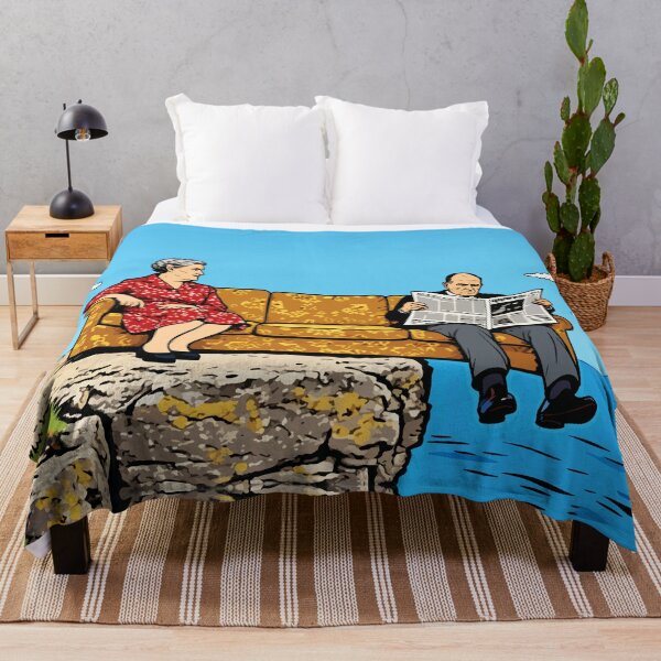 Item preview, Edge of the Cliff – Pop Art Couple Illustration designed and sold by RamyGallery.