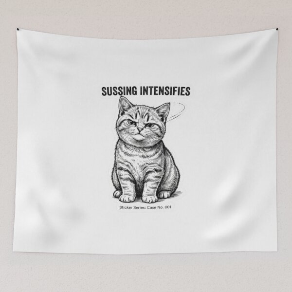 Item preview, Sussing Intensifies Suspicious Cat designed and sold by PrintforDesign.