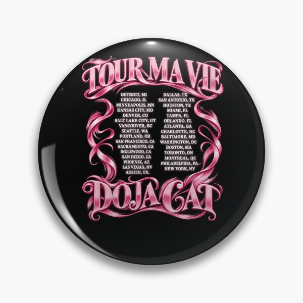 Item preview, Doja Cat Tour Ma Vie Pink Ribbon City List Official Tour Dates Concert designed and sold by Cuiroblinda.