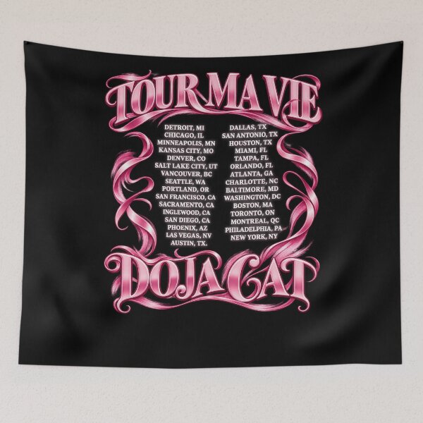 Item preview, Doja Cat Tour Ma Vie Pink Ribbon City List Official Tour Dates Concert designed and sold by Cuiroblinda.