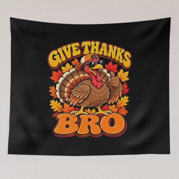 Item preview, Give Thanks Bro Cute Turkey Toddler Thanksgiving Design designed and sold by Trendably.