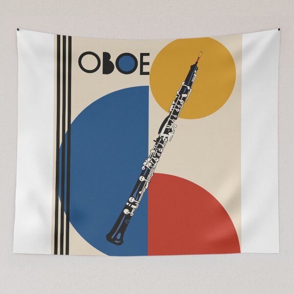 Item preview, Oboe Art Print, Bauhaus Music Print, Oboist Gift, Geometric Oboe Art, Classical Music Print, Mid Century Modern Music Decor designed and sold by Studio pod Burom.
