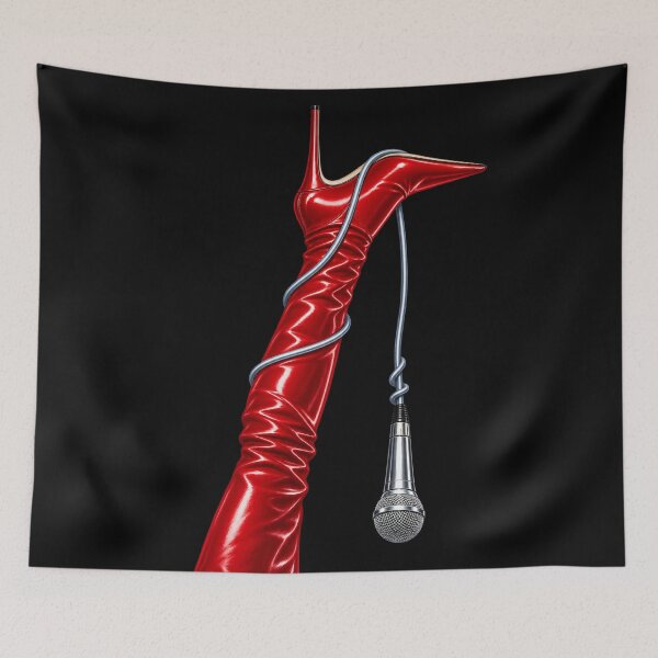 Item preview, Doja Cat Tour Ma Vie 2026 Red High Heel Boot Microphone Cable Concert Fashion designed and sold by Cuiroblinda.