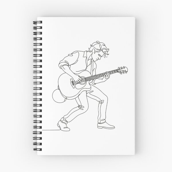 Item preview, Minimalist Continuous Line Drawing of a Standing Guitarist designed and sold by Nubian Style.