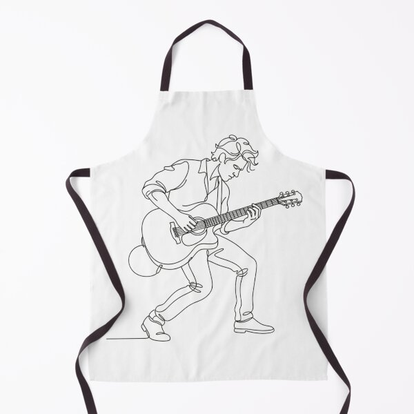 Item preview, Minimalist Continuous Line Drawing of a Standing Guitarist designed and sold by Nubian Style.
