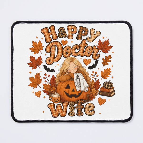Item preview, Happy Doctor Wife Halloween Pumpkin Autumn Nurse Doctor Design designed and sold by TheChalkyFox.