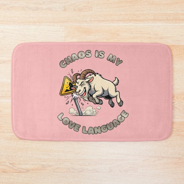 Item preview, Chaos Is My Love Language Funny Ram Goat designed and sold by ZeroContextArt.