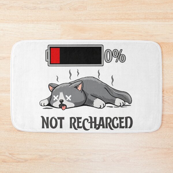 Item preview, Not Recharged Cat | 0% Battery Tired Cat designed and sold by 4U---Store.