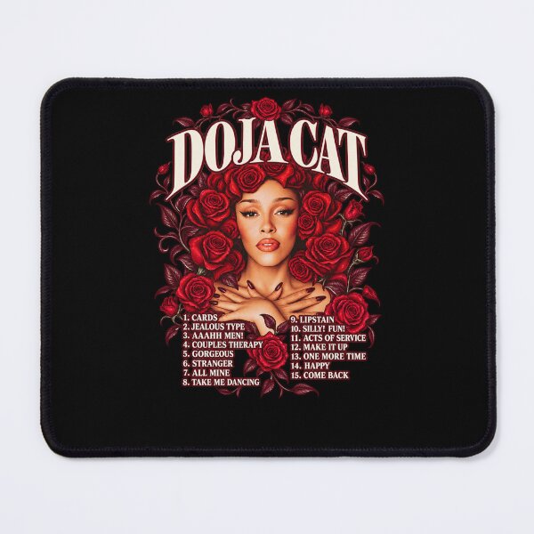 Item preview, Doja Cat Tour Ma Vie Album Tracklist Red Roses Portrait Concert Merch designed and sold by Cuiroblinda.