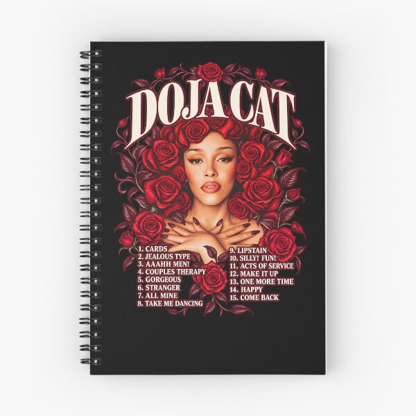 Item preview, Doja Cat Tour Ma Vie Album Tracklist Red Roses Portrait Concert Merch designed and sold by Cuiroblinda.