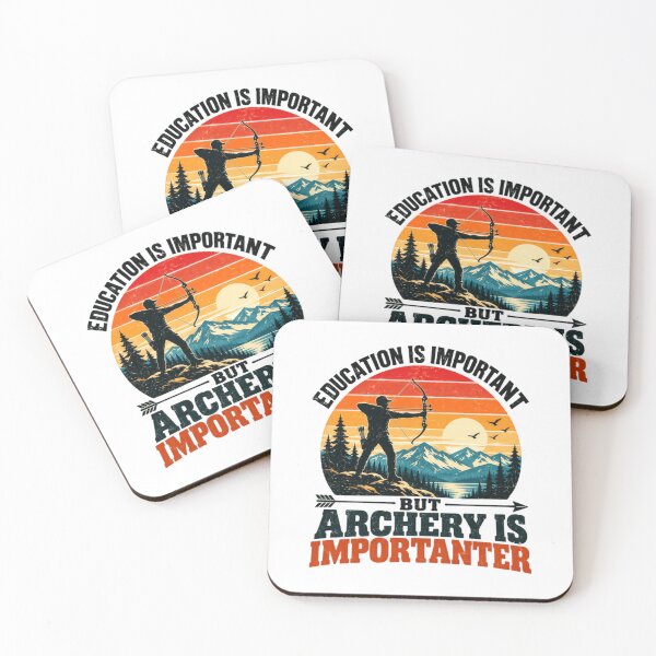 Item preview, Education Is Important But Archery Is Importanter Archer Bow Hunting Gift designed and sold by SkeletonsDanger.