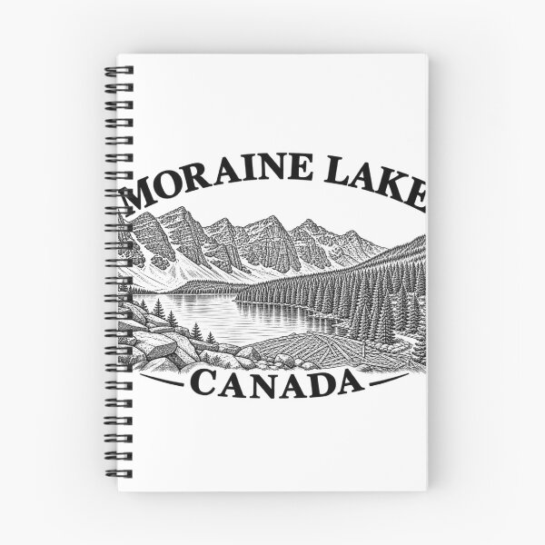 Item preview, Moraine Lake Canada Valley of the Ten Peaks Line Art designed and sold by Tee Visions.