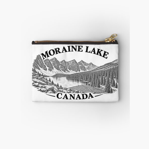 Item preview, Moraine Lake Canada Valley of the Ten Peaks Line Art designed and sold by Tee Visions.