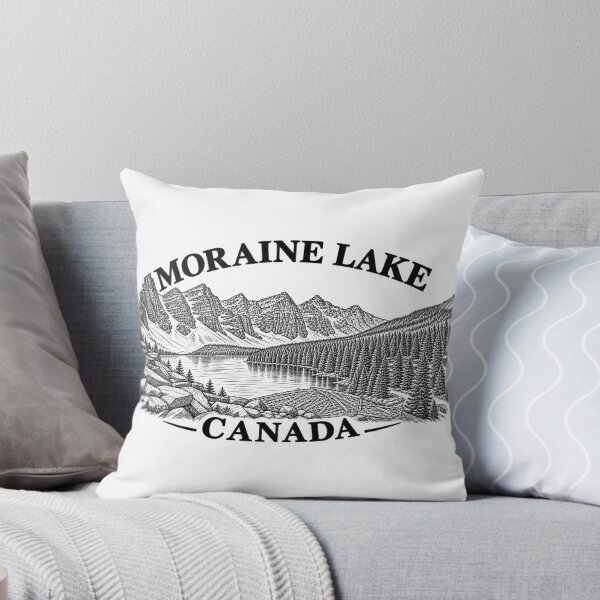 Item preview, Moraine Lake Canada Valley of the Ten Peaks Line Art designed and sold by Tee Visions.