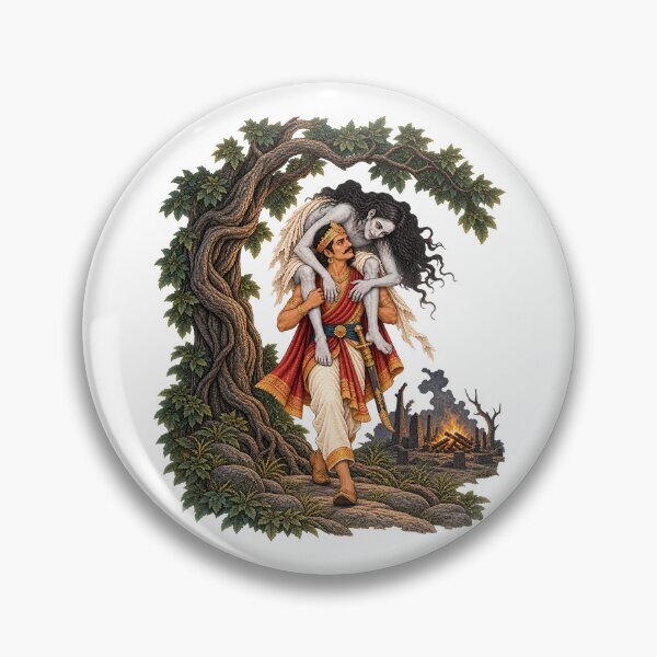 Item preview, Vikram and Betal Indian Folklore Art designed and sold by Larkfound Studio.
