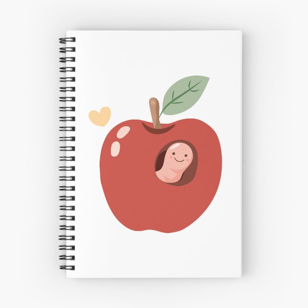Item preview, Cute Red Apple Happy Worm  designed and sold by BetweenForms.
