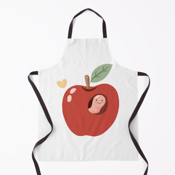 Item preview, Cute Red Apple Happy Worm  designed and sold by BetweenForms.
