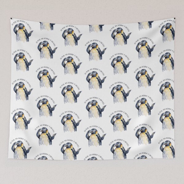 Item preview, Sassy Penguin Disco Sunglasses Watercolor designed and sold by Tiffany Roy.