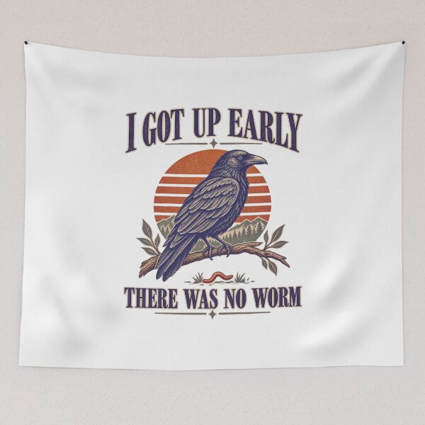 Item preview, I Got Up Early There Was No Worm designed and sold by LuveraxArt.