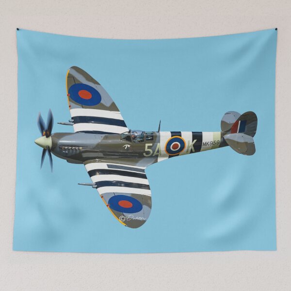 Item preview, Spitfire Fighter Left Bank Battle of Britain Vector Art designed and sold by AfterburnerLab.