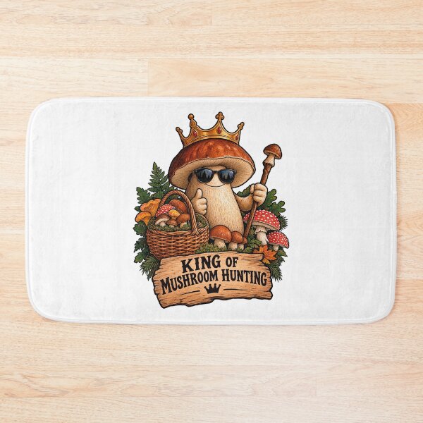 Item preview, King Of Mushroom Hunting Funny Foraging Mushroom Picker  designed and sold by CrazySzoopWorld.