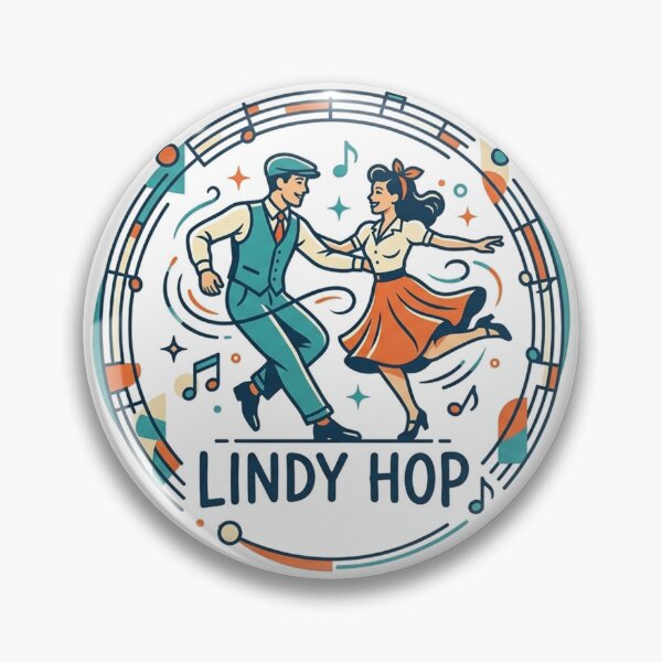 Item preview, Vintage Lindy Hop Swing Dance Music Retro Illustration designed and sold by AgdBol.
