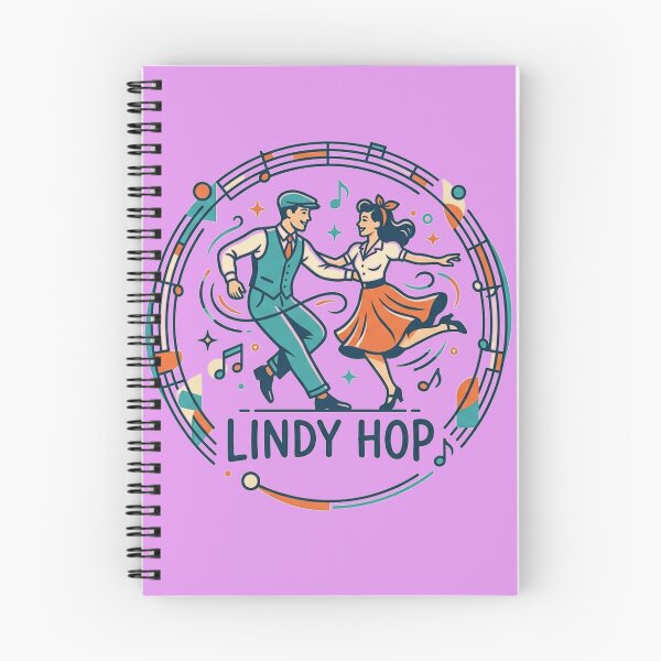 Item preview, Vintage Lindy Hop Swing Dance Music Retro Illustration designed and sold by AgdBol.