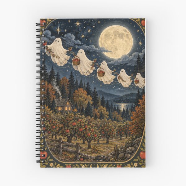Item preview, Ghost Levitating Above Moonlit Apple Orchard designed and sold by scicilysimonee.