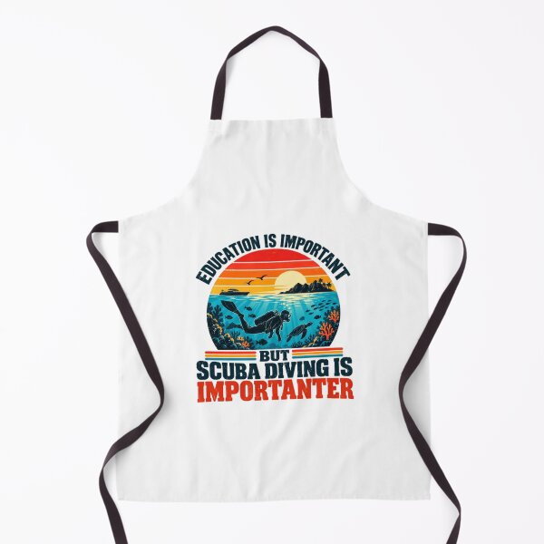Item preview, Education Is Important But Scuba Diving Is Importanter Funny Scuba Diver Ocean Adventure designed and sold by SkeletonsDanger.